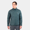 mens alpkit talini insulation jacket in forest green - closed