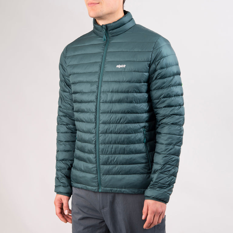 mens alpkit talini insulation jacket in forest green front