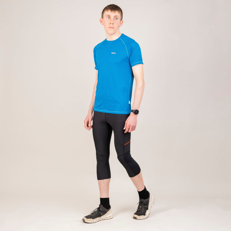 alpkit mens vamper short sleeve base layer for trail running fell running in reef outfit