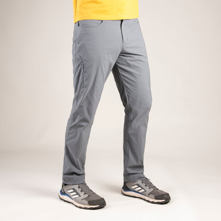 alpkit mens teleki pants in steel grey front