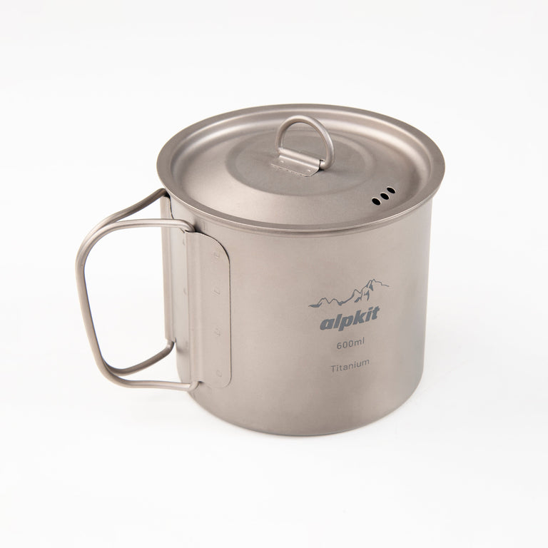 alpkit mytimug 600 titanium cooking pot with lid