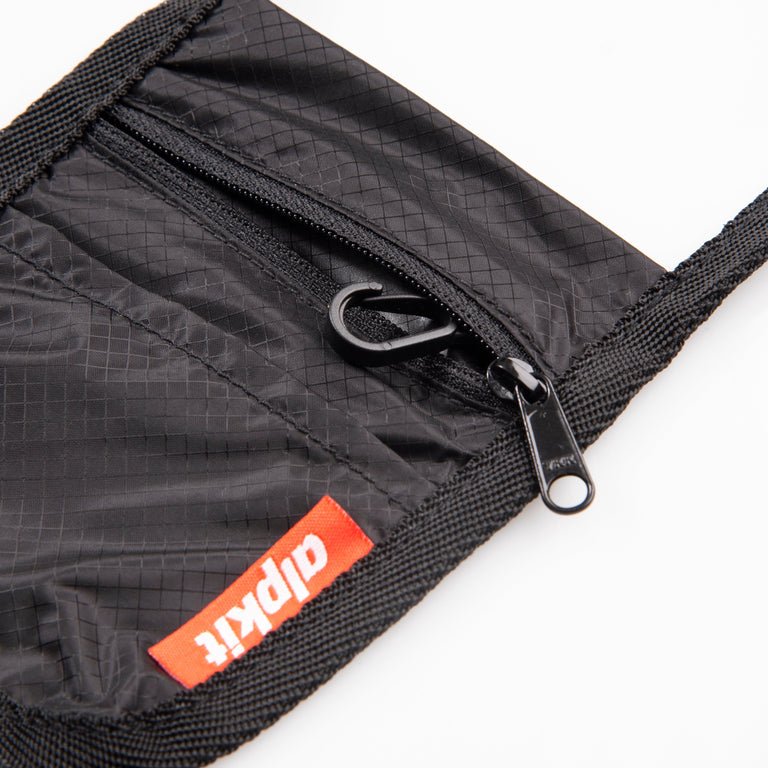 alpkit orbiter small travel bag accessory zip pouch in black key clip