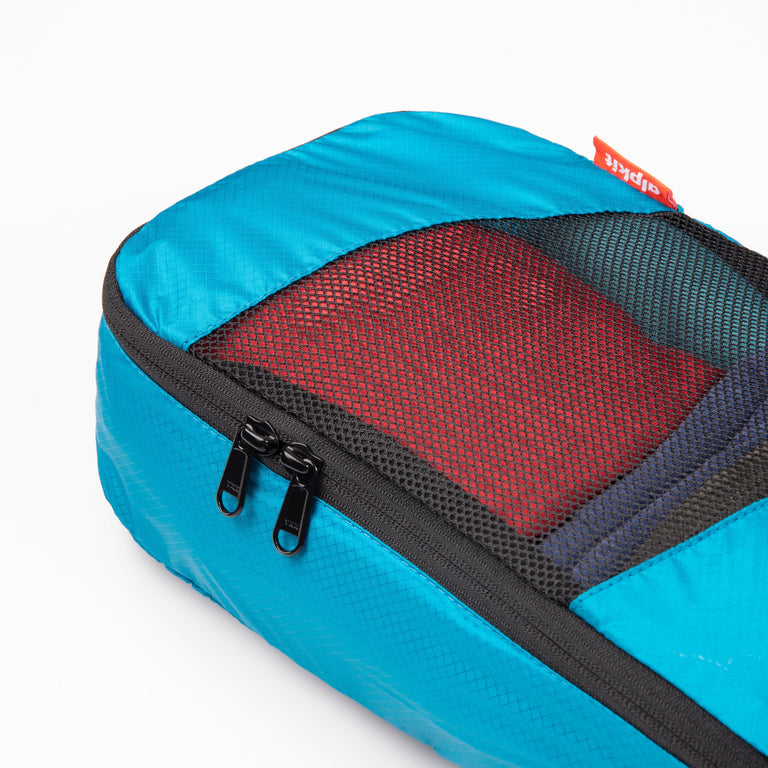 alpkit packing cube small in blue detail