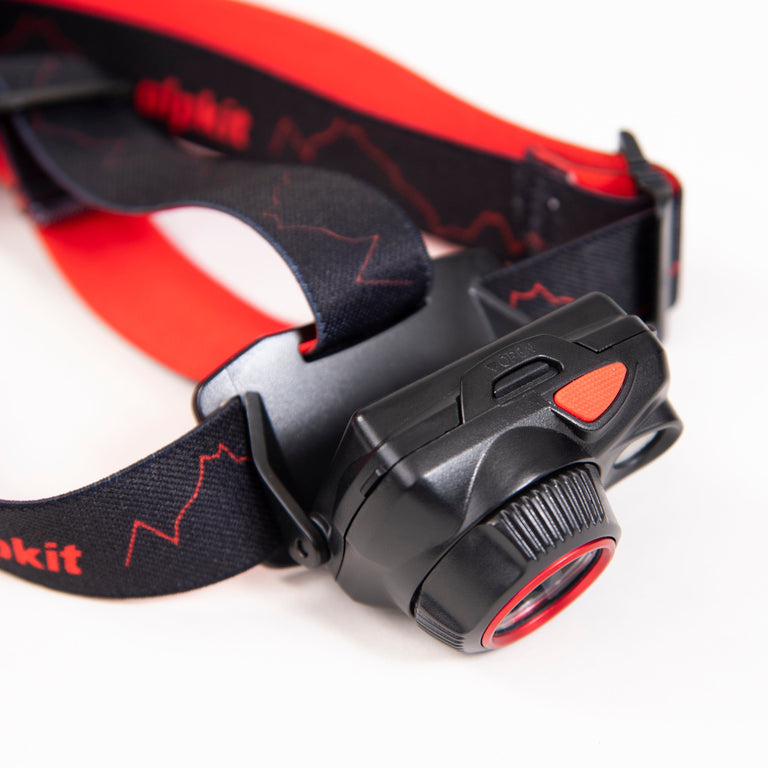 alpkit qark headtorch in black tilt 