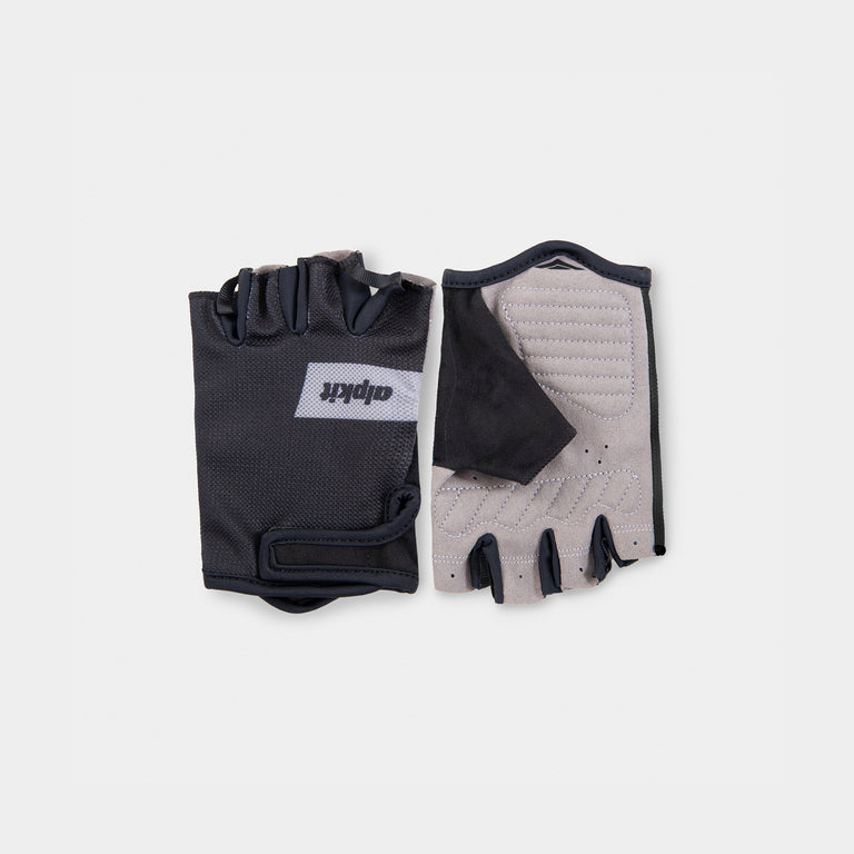 alpkit rhythm fingerless cycling glove in black