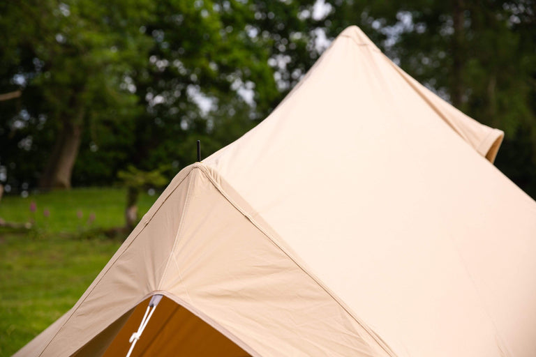 Alpkit roundhouse organic cotton bell tent entrance - closed