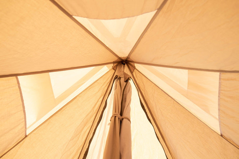 Alpkit roundhouse organic cotton bell tent inner roof vent