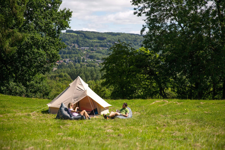 Alpkit roundhouse organic cotton bell tent - action - closed