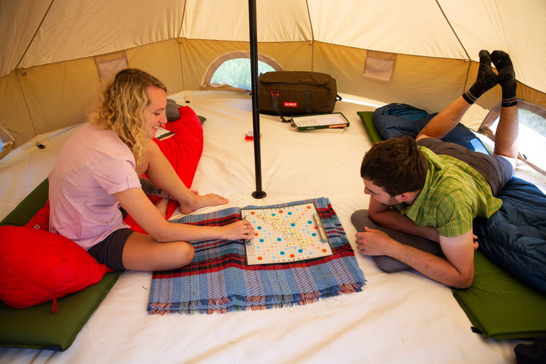 Alpkit roundhouse organic cotton bell tent - action