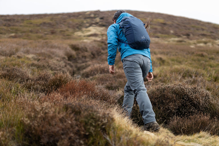 alpkit skarven womens trousers in grey - action - closed