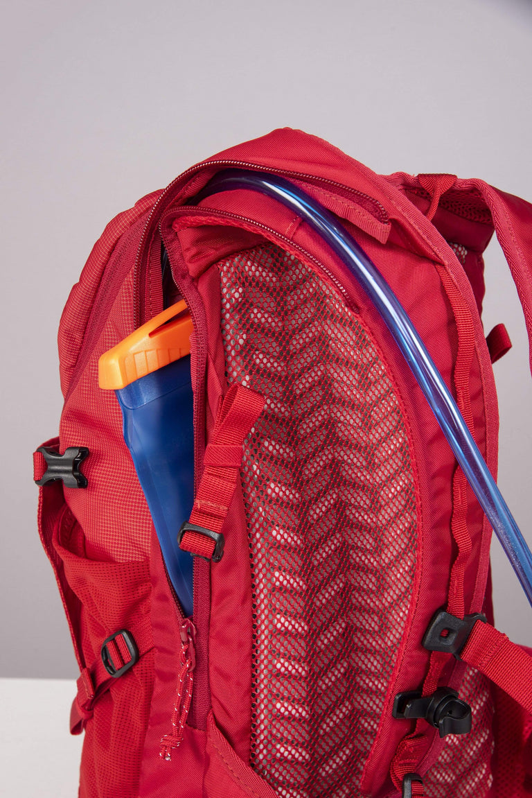 Alpkit skytrail 14l mountain biking pack in chilli hydration pack - closed