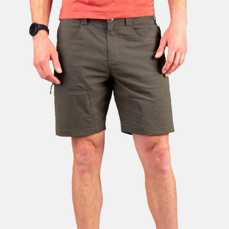 alpkit teleki mens shorts in kelp green - closed