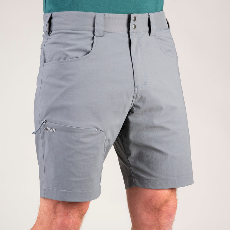 alpkit teleki mens shorts in steel grey front