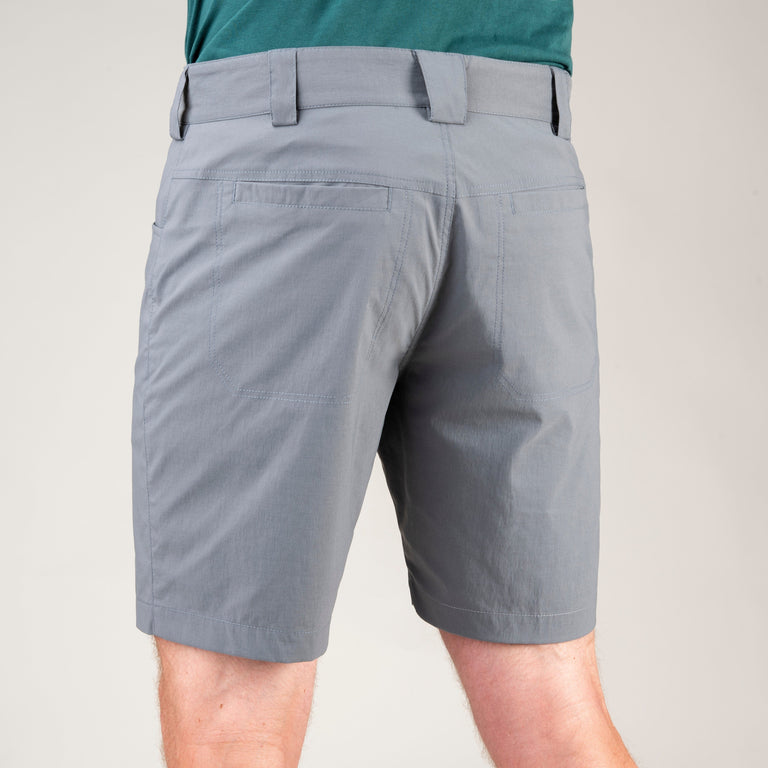 alpkit teleki mens shorts in steel grey back