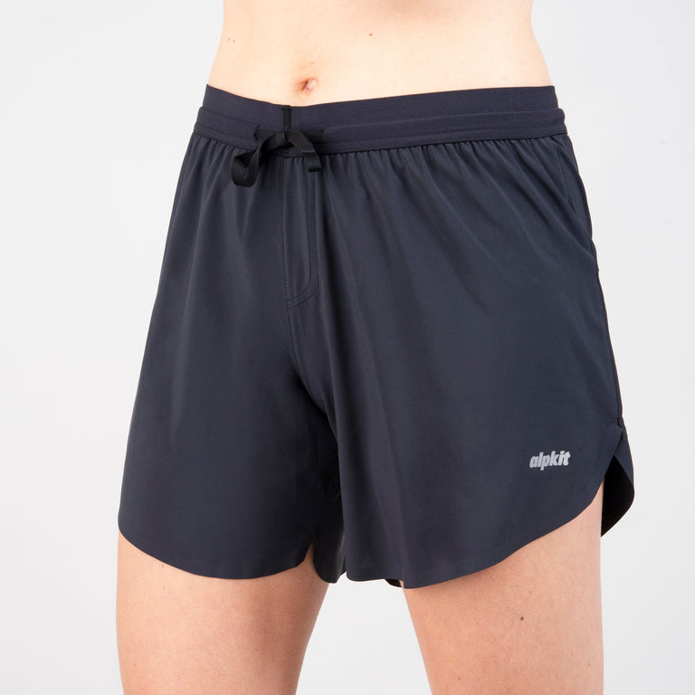 alpkit vayper 5 ultralight 5in running shorts in black front