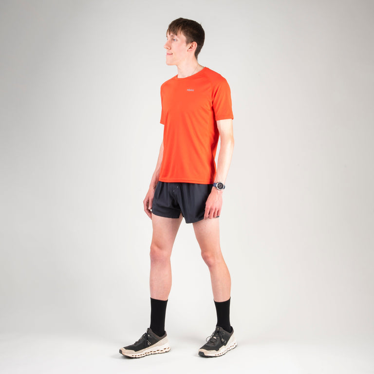 alpkit vayper 4 ultralight 5in running shorts in black outfit