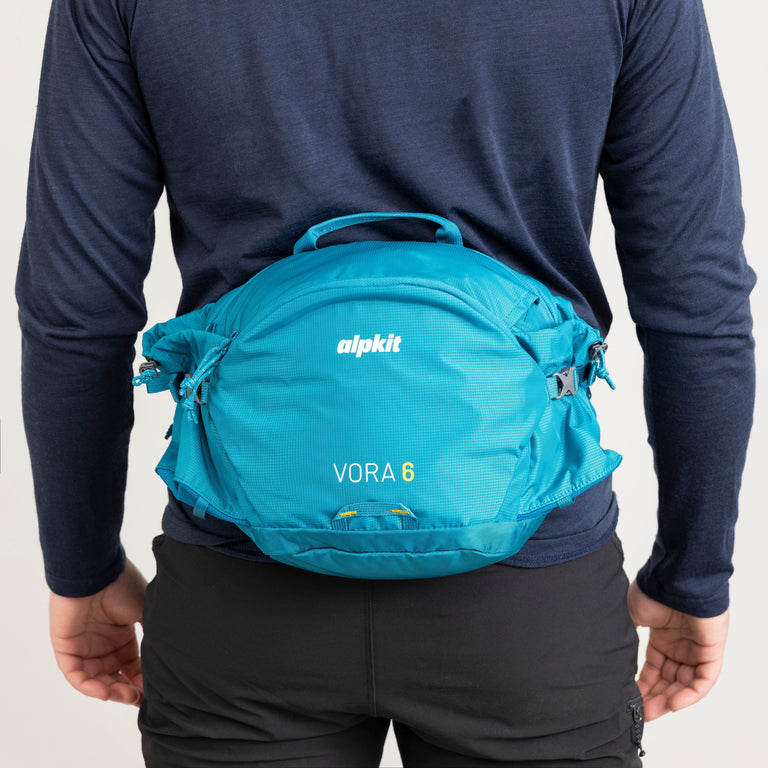 alpkit vora 6l bum bag hip pack in teal back