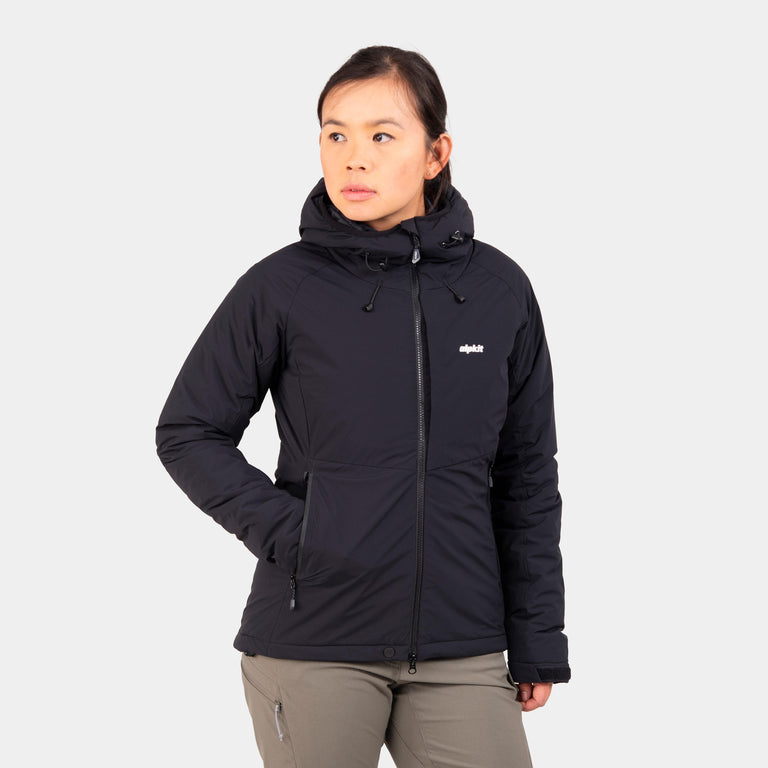 alpkit womens 0Hiro insulated jacket in black - closed