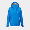 Alpkit women's Atalanta waterproof jacket in Monday blue - closed