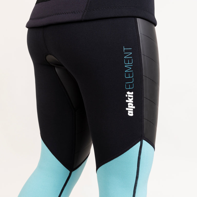 alpkit element wetsuit womens pants in black logo