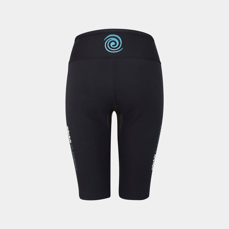 alpkit element wetsuit womens shorts in black back - closed