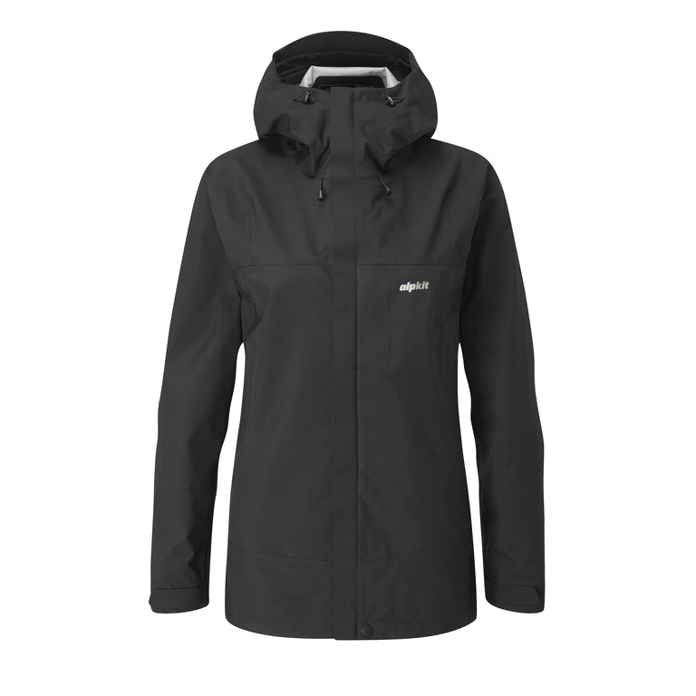 alpkit womens fortitude waterproof jacket in black