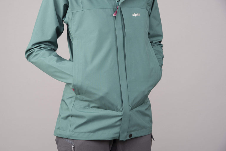 womens Alpkit fortitude waterproof jacket pockets - closed