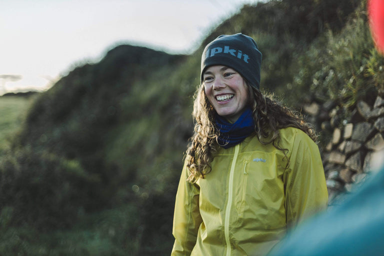 Alpkit womens Gravitas waterproof jacket - action