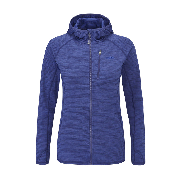 womens griffon hooded fleece in fontainebleau - closed