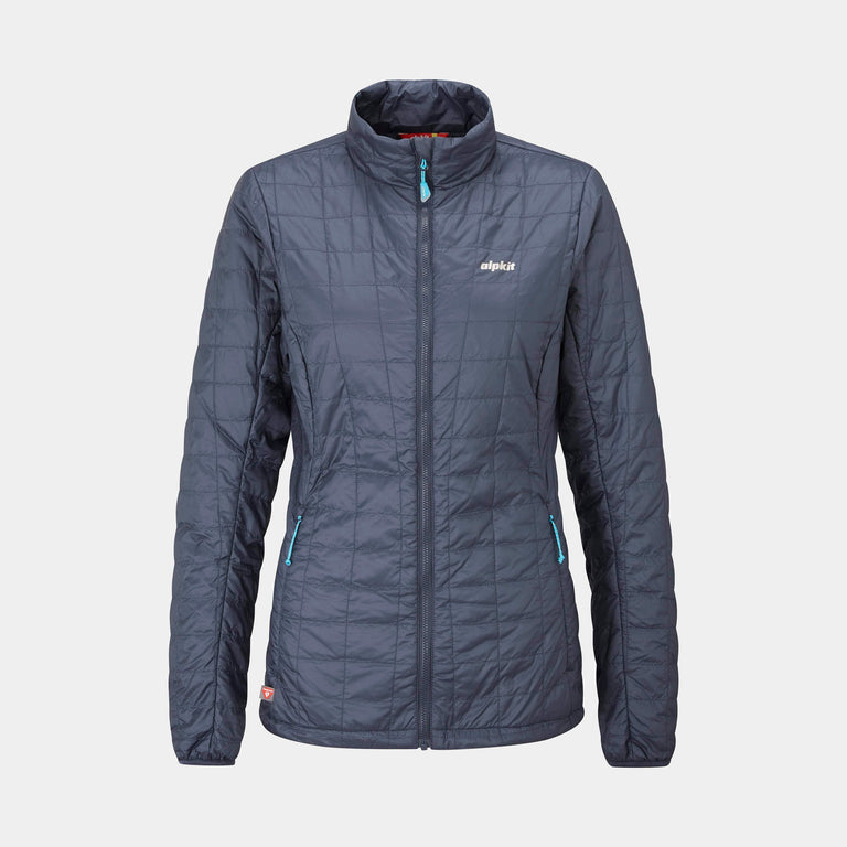 womens alpkit heiko insulated jacket in outer space - closed