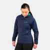 alpkit womens katabatic primaloft insulated jacket in outer space blue - closed