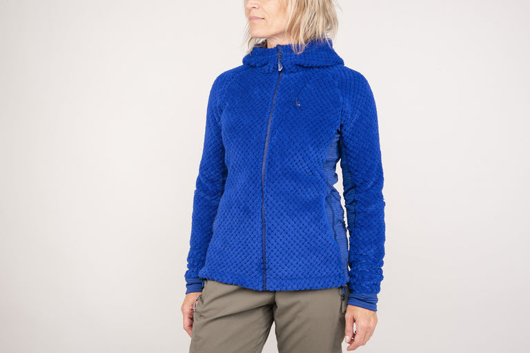 alpkit keeshond womens fleece in blue front