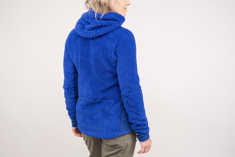 alpkit keeshond womens fleece in blue back