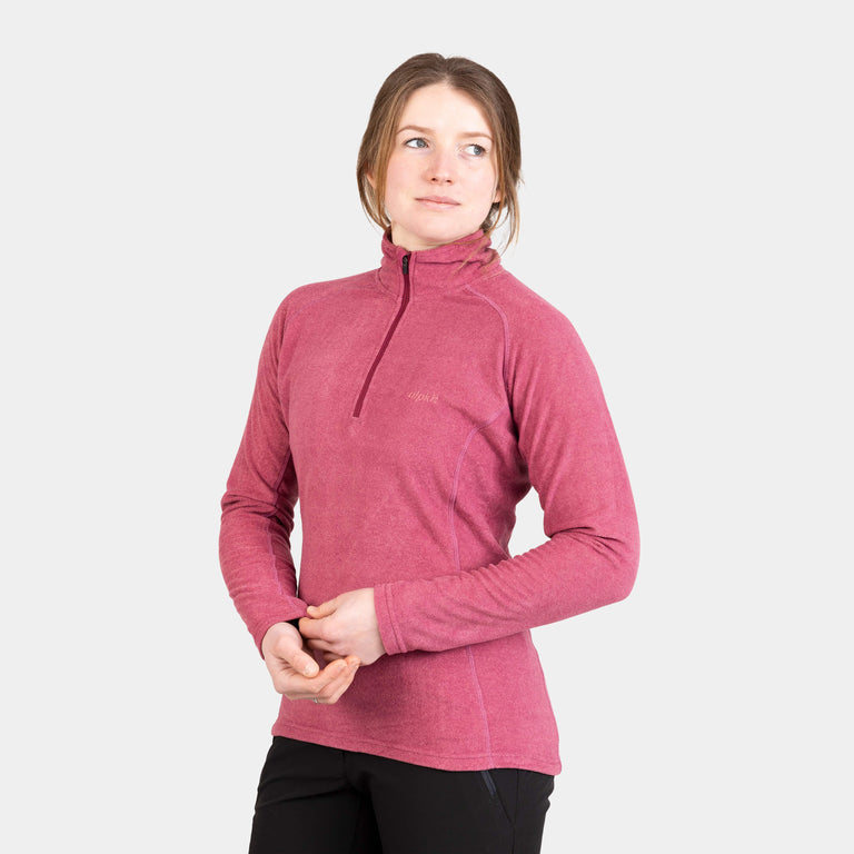 alpkit womens kelpie fleece in rose pink