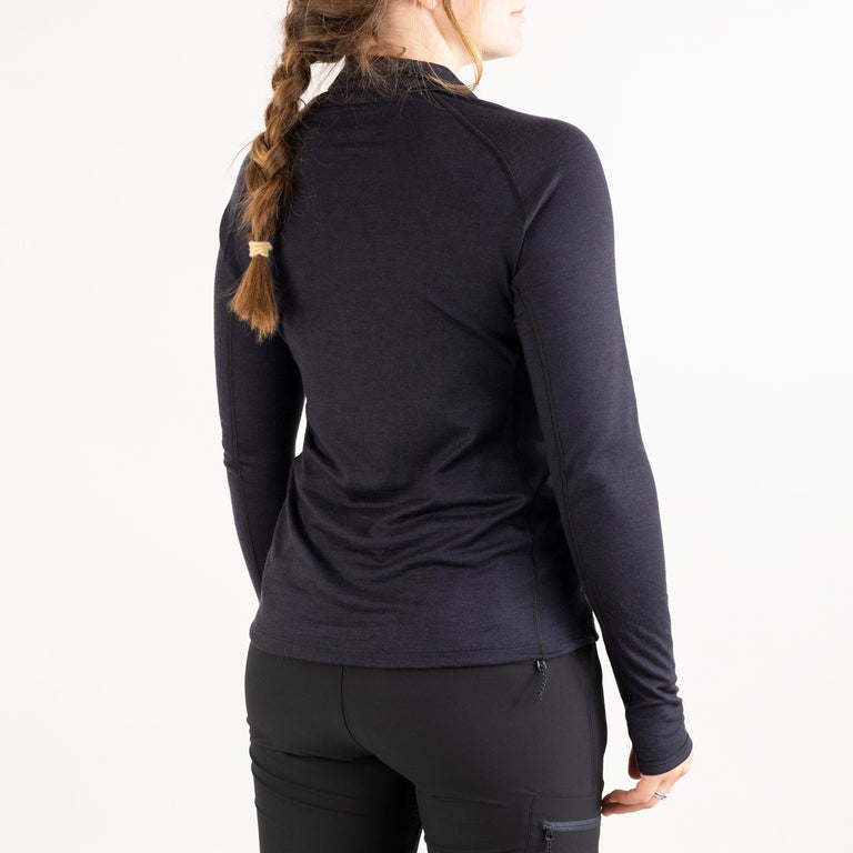 alpkit womens Kepler zip top in graphite black back