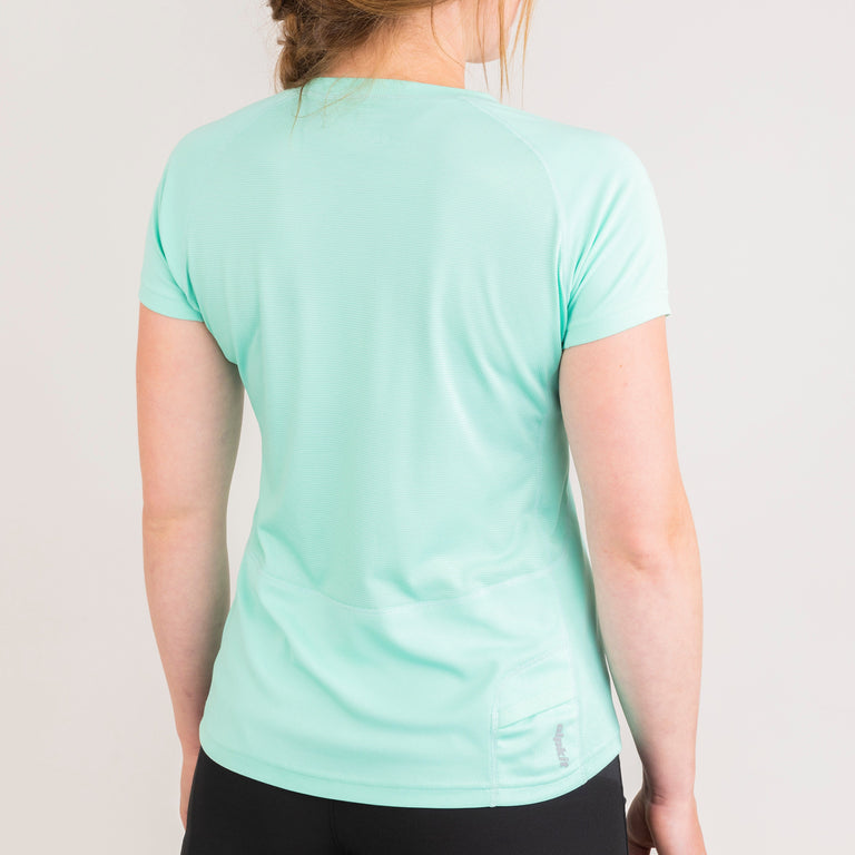 womens Alpkit Koulin trail short sleeve baselayer in mint back