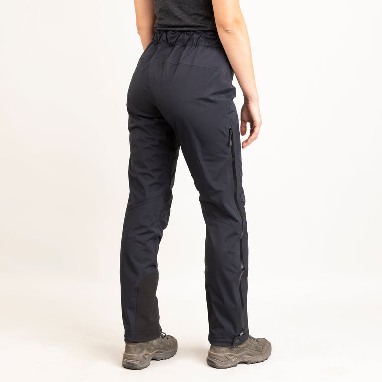 alpkit womens nautilus waterproof trousers in black back