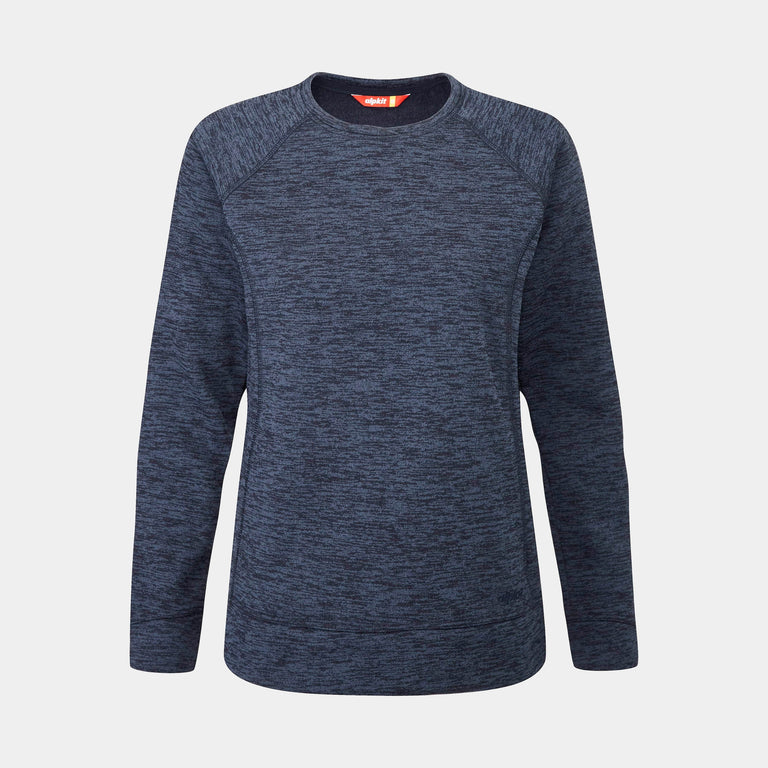 alpkit womens redpoint crew neck jumper in outer space - closed