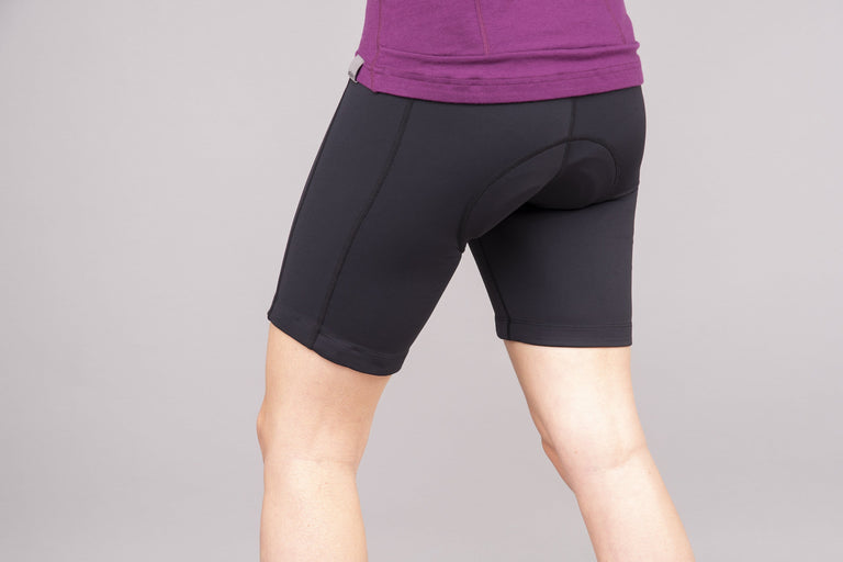 alpkit womens rhythm cycling short in black rear