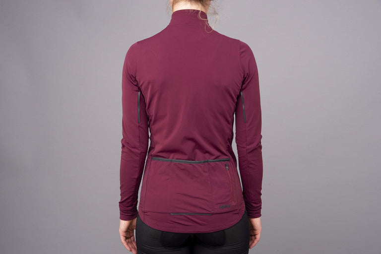 womens long sleeve thicky cycle jersey back