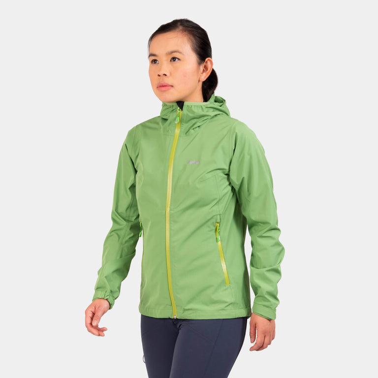 alpkit sigma womes waterproof jacket in fern green