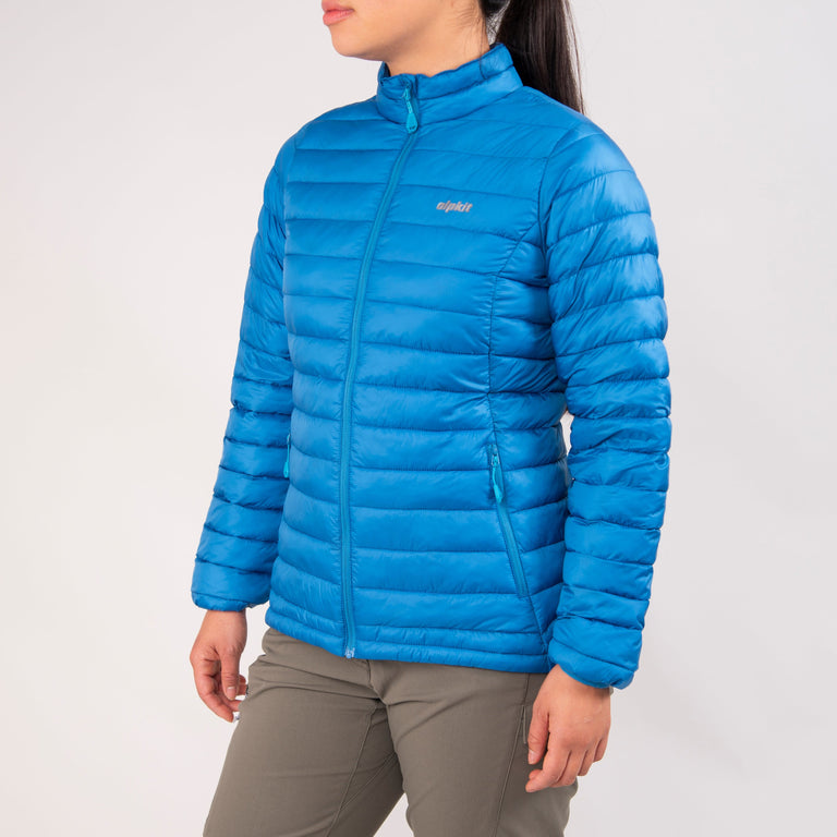 womens alpkit talini insulation jacket in reef blue front