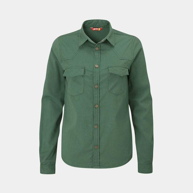 alpkit womens woodsmoke shirt in stirling - closed