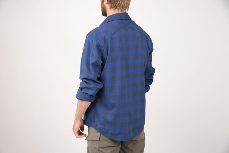 alpkit mens woodsmoke shirt back - closed